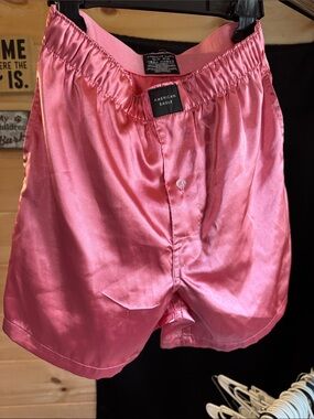 American Eagle Outfitters Satin Sleep Shorts - Bright Pink